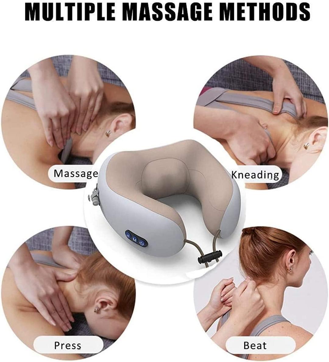 Rechargeable U Shaped Electric Travel Neck Massage Pillow